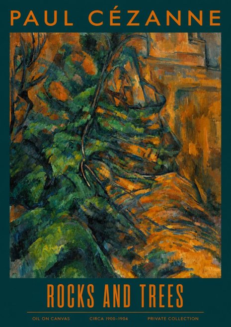 Paul Cézanne Rocks and Trees IV No2 - Plakat